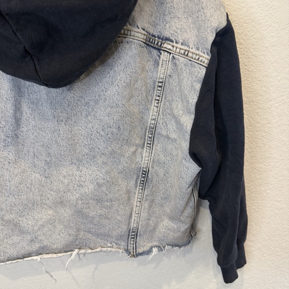 ALLSAINTS Milena Hooded Jacket in Indigo Blue Denim XS/S $269 - Picture 9 of 9